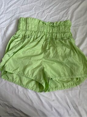 FP Movement The Way Home Shorts Lime Green Size Small High Rise Running Gym